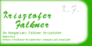 krisztofer falkner business card
